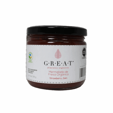 Mermeladas de Fresa Orgánica Great Alimentos Orgánicos México