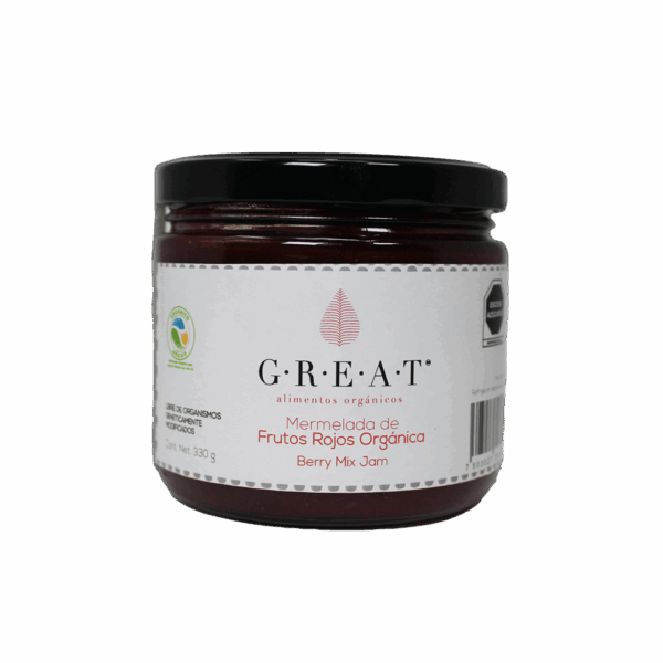 Mermelada de Frutos Rojos Great Alimentos Orgánicos México.