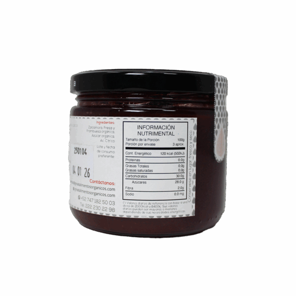 Mermelada de Frutos Rojos Orgánicos Frasco de 330 gr - Image 2